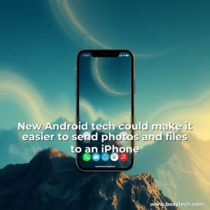 Artistic representation for New Android tech could make it easier to send photos and files to an iPhone