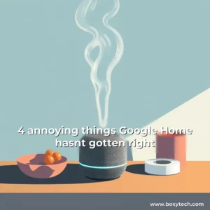 Artistic representation for 4 annoying things Google Home hasnt gotten right