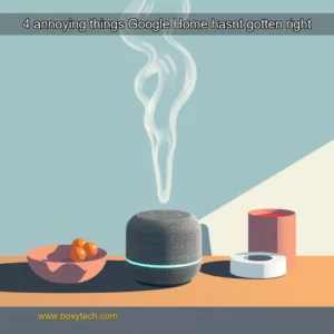 Artistic representation for 4 annoying things Google Home hasnt gotten right