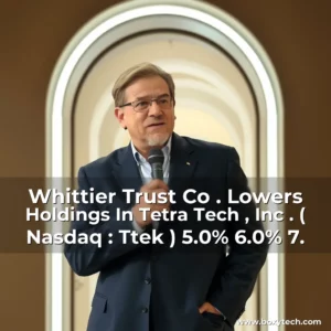 Artistic representation for Whittier Trust Co . Lowers Holdings In Tetra Tech , Inc . ( Nasdaq : Ttek ) 5.0% 6.0% 7.