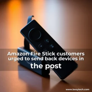 Artistic representation for Amazon Fire Stick customers urged to send back devices in the post