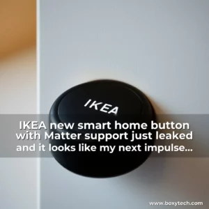 Artistic representation for IKEA new smart home button with Matter support just leaked and it looks like my next impulse buy