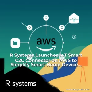 Artistic representation for R Systems Launches IoT Smart C2C Connector on AWS to Simplify Smart Home Device Integration Challenges