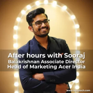 Artistic representation for After hours with Sooraj Balakrishnan Associate Director Head of Marketing Acer India