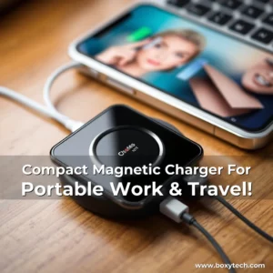 Artistic representation for Compact Magnetic Charger For Portable Work & Travel!
