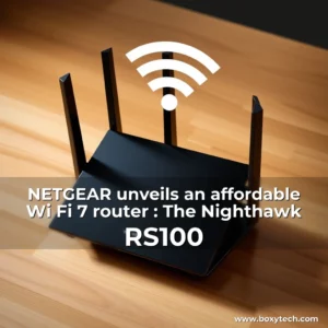 Artistic representation for NETGEAR unveils an affordable Wi Fi 7 router : The Nighthawk RS100