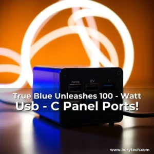 Artistic representation for True Blue Unleashes 100 - Watt Usb - C Panel Ports!