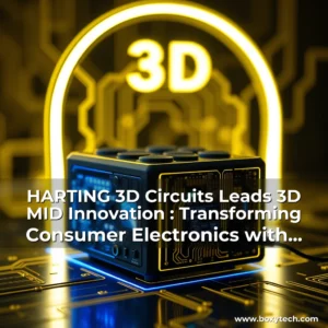 Artistic representation for HARTING 3D Circuits Leads 3D MID Innovation : Transforming Consumer Electronics with Advanced Technology