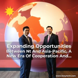Artistic representation for Expanding Opportunities Between Nt And Asia-Pacific, A New Era Of Cooperation And Growth!