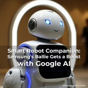 Artistic representation for Smart Robot Companion: Samsung's Ballie Gets a Boost with Google AI