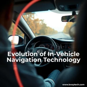 Artistic representation for Evolution of In-Vehicle Navigation Technology