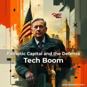 Artistic representation for Patriotic Capital and the Defense Tech Boom