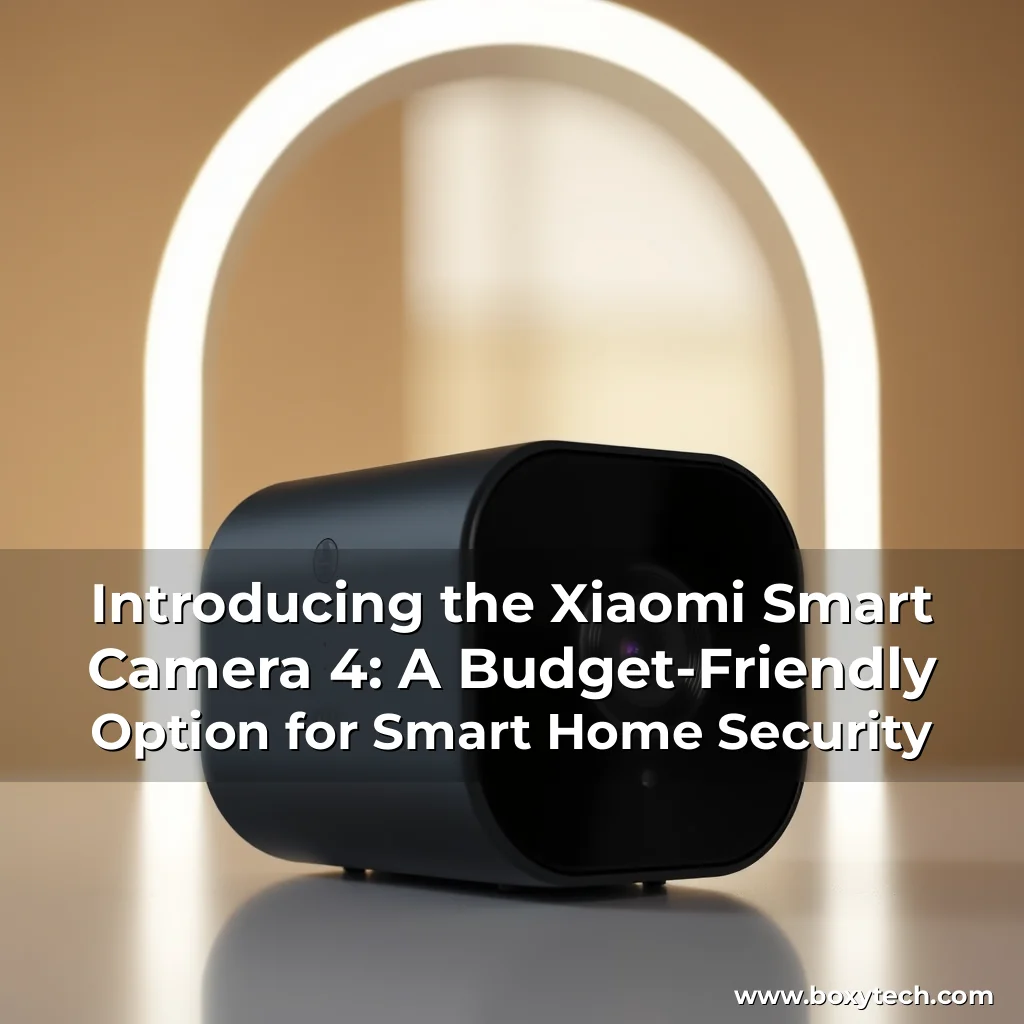 Artistic representation for Introducing the Xiaomi Smart Camera 4: A Budget-Friendly Option for Smart Home Security