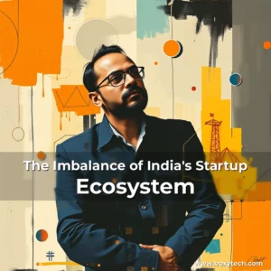 Artistic representation for The Imbalance of India's Startup Ecosystem