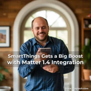 Artistic representation for SmartThings Gets a Big Boost with Matter 1.4 Integration