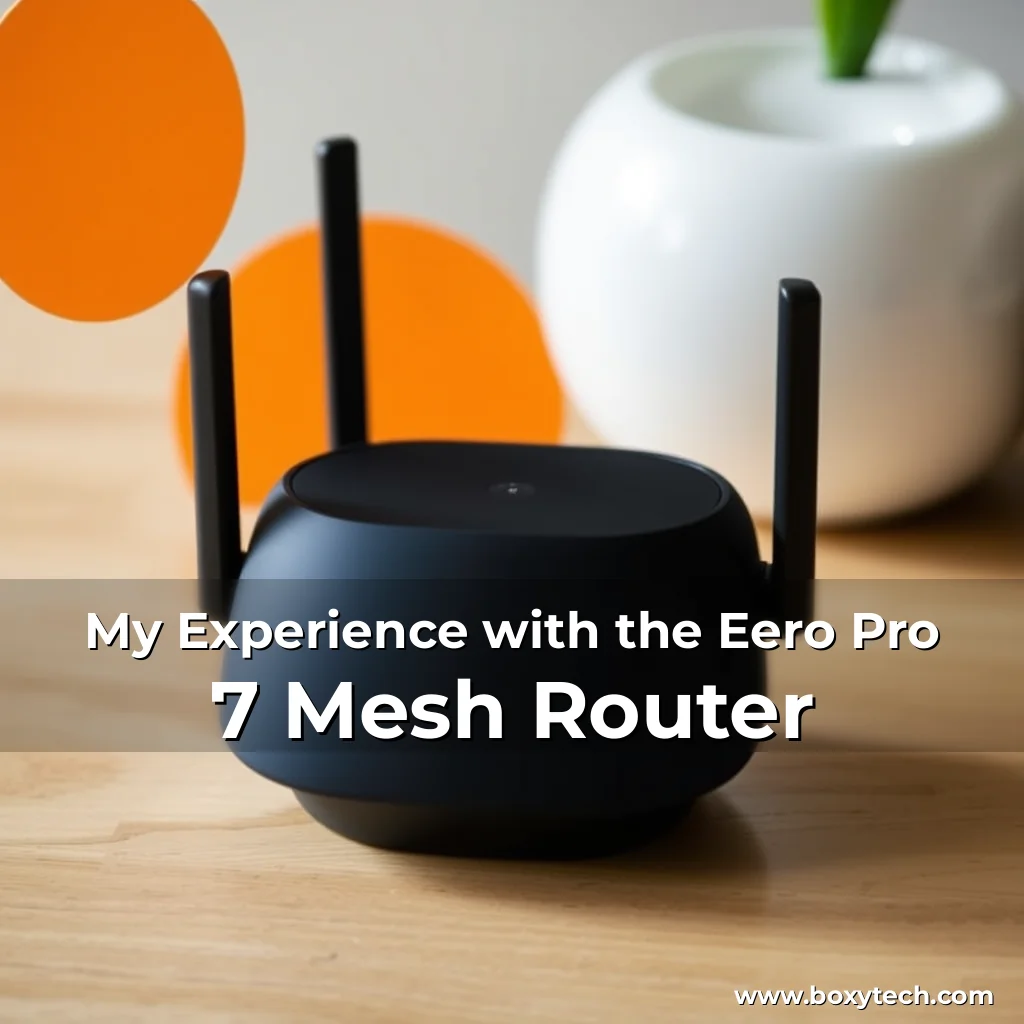 Artistic representation for My Experience with the Eero Pro 7 Mesh Router