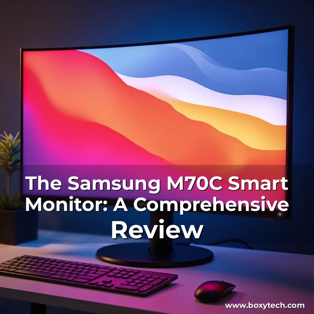 Artistic representation for The Samsung M70C Smart Monitor: A Comprehensive Review