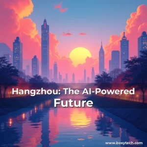 Artistic representation for Hangzhou: The AI-Powered Future