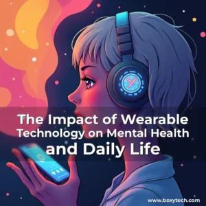 Artistic representation for The Impact of Wearable Technology on Mental Health and Daily Life