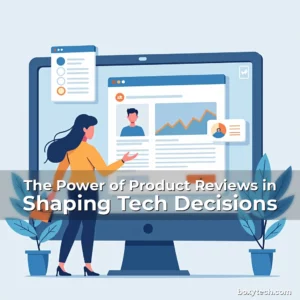 Artistic representation for The Power of Product Reviews in Shaping Tech Decisions