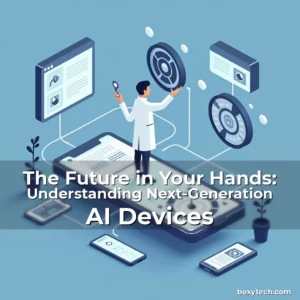 Artistic representation for The Future in Your Hands: Understanding Next-Generation AI Devices