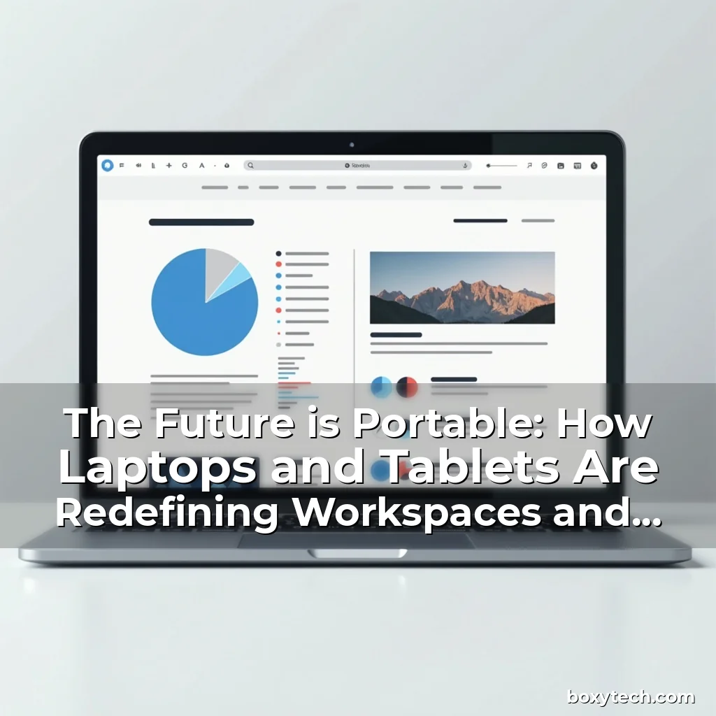 Artistic representation for The Future is Portable: How Laptops and Tablets Are Redefining Workspaces and Creativity