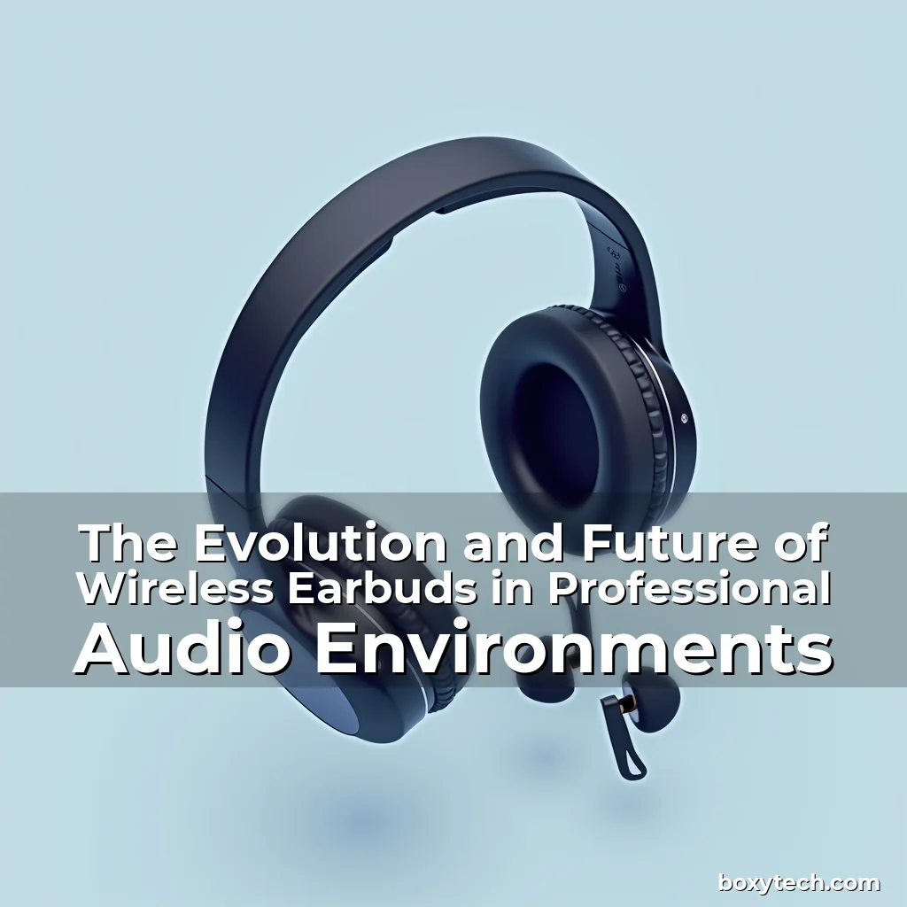 Artistic representation for The Evolution and Future of Wireless Earbuds in Professional Audio Environments
