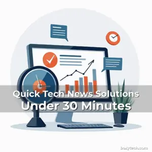 Artistic representation for Quick Tech News Solutions Under 30 Minutes