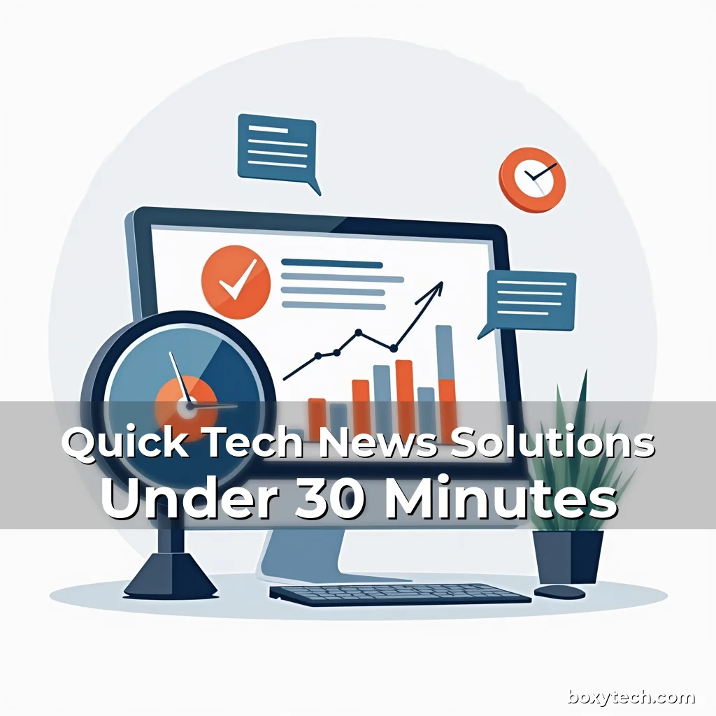 Artistic representation for Quick Tech News Solutions Under 30 Minutes
