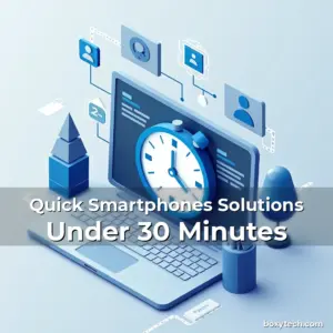 Artistic representation for Quick Smartphones Solutions Under 30 Minutes