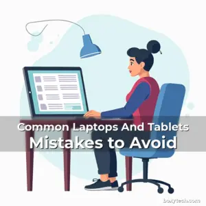 Artistic representation for Common Laptops And Tablets Mistakes to Avoid