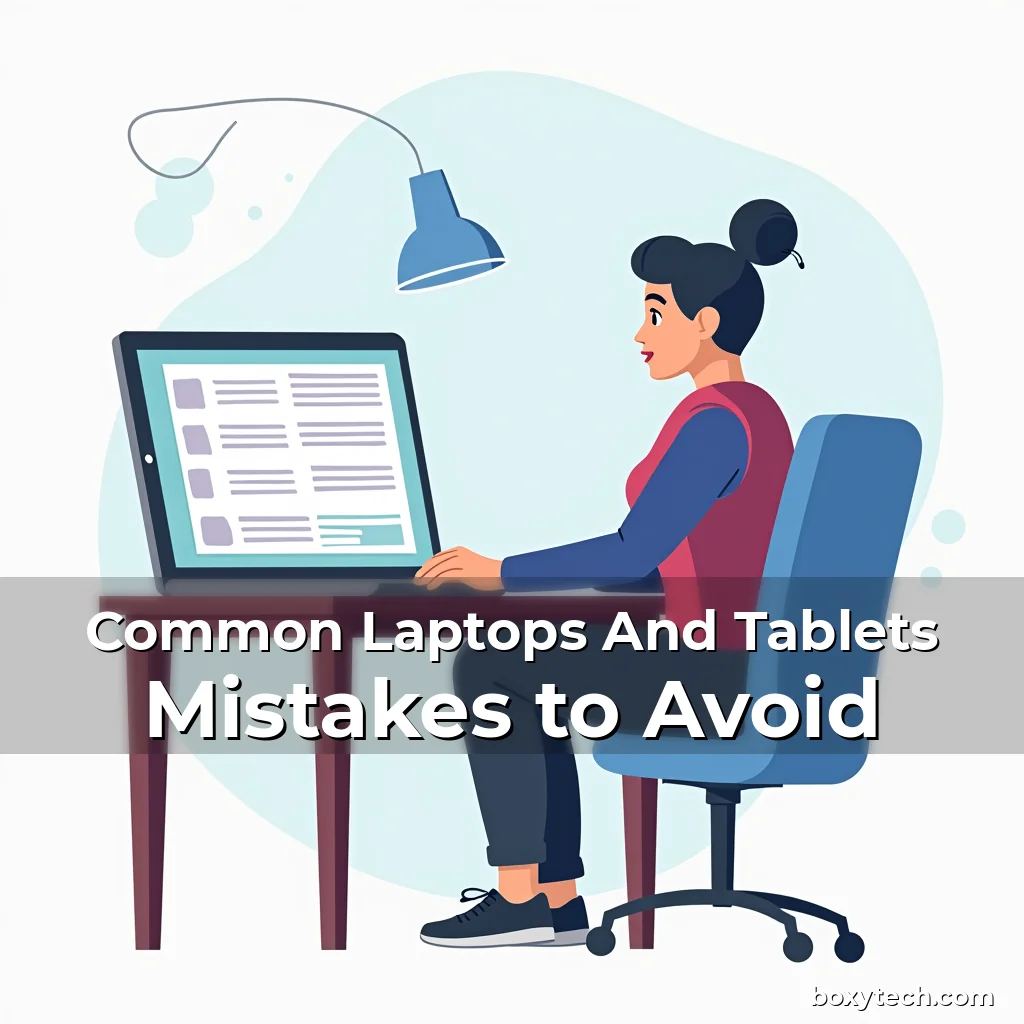 Artistic representation for Common Laptops And Tablets Mistakes to Avoid
