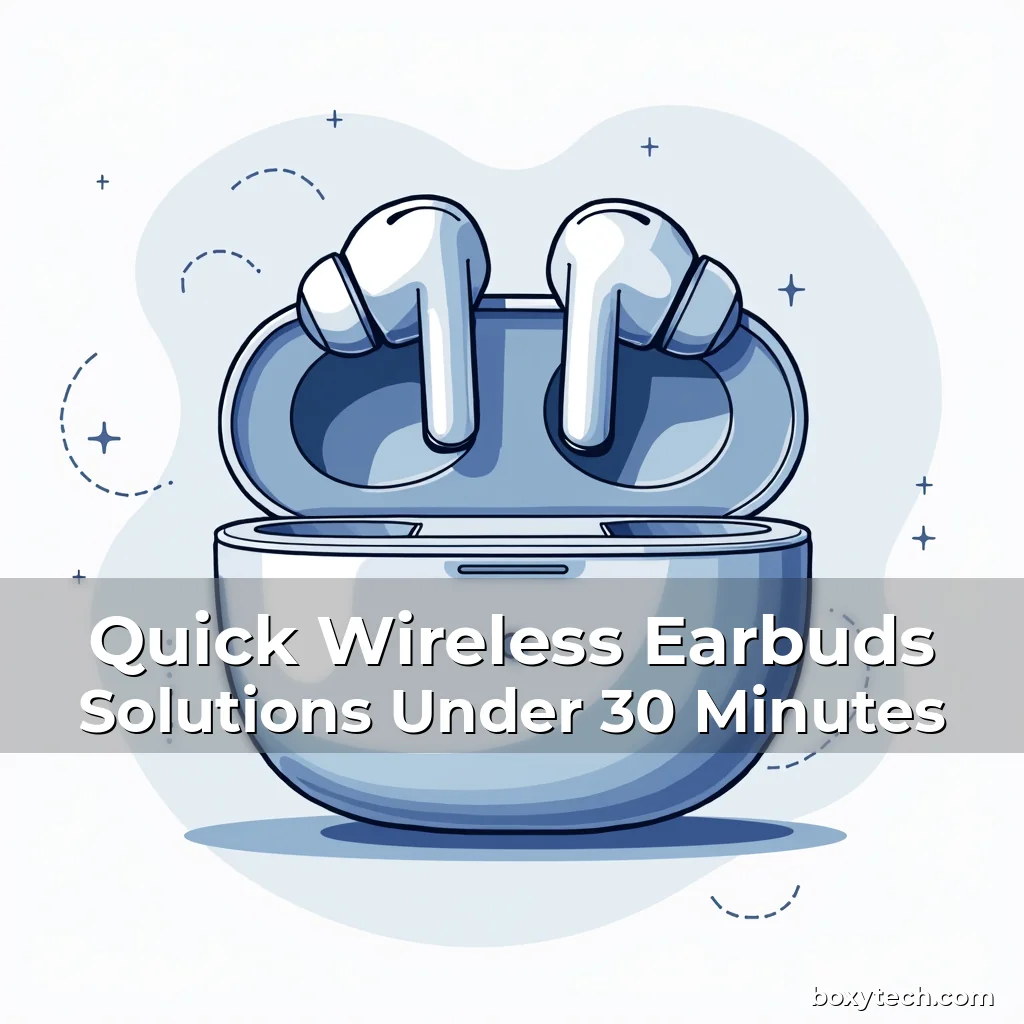 Artistic representation for Quick Wireless Earbuds Solutions Under 30 Minutes