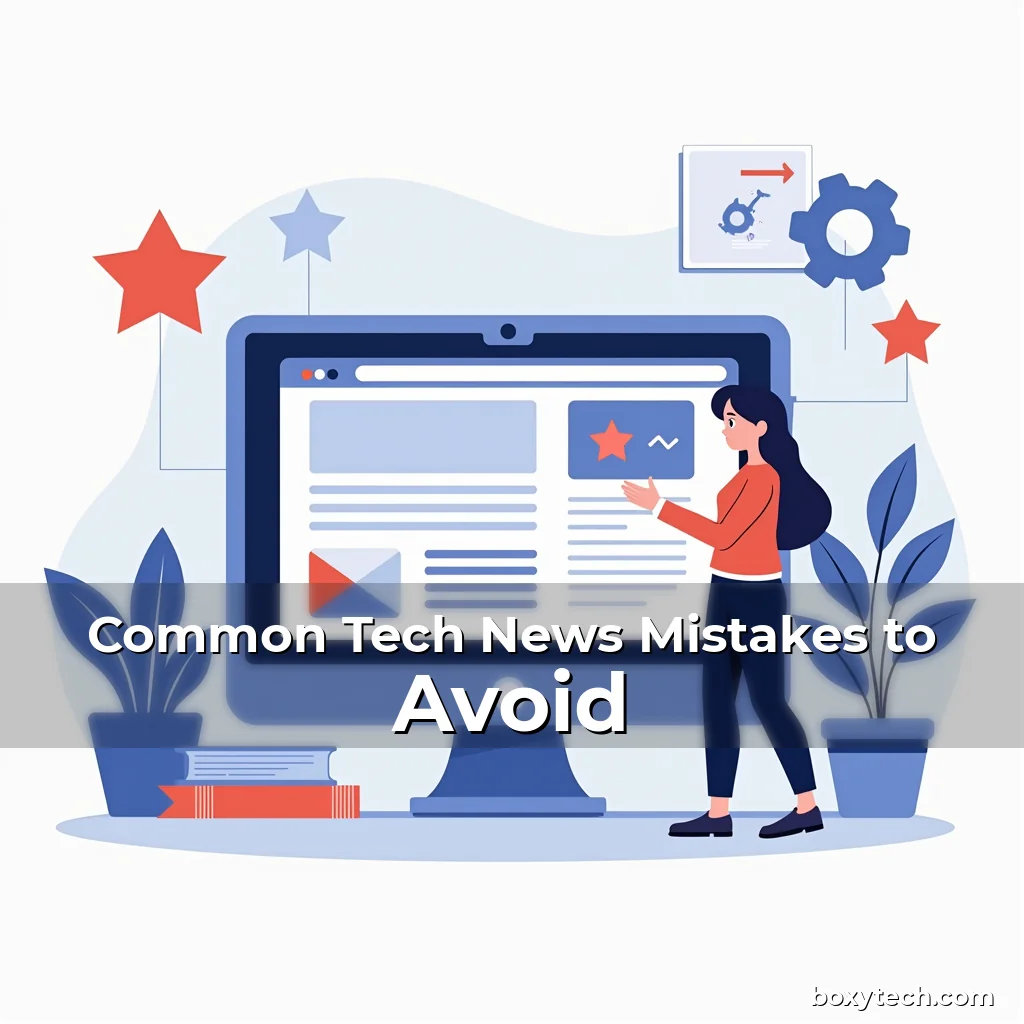 Artistic representation for Common Tech News Mistakes to Avoid