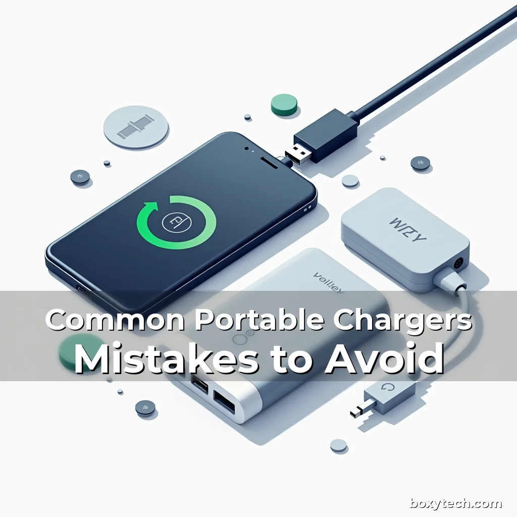 Artistic representation for Common Portable Chargers Mistakes to Avoid