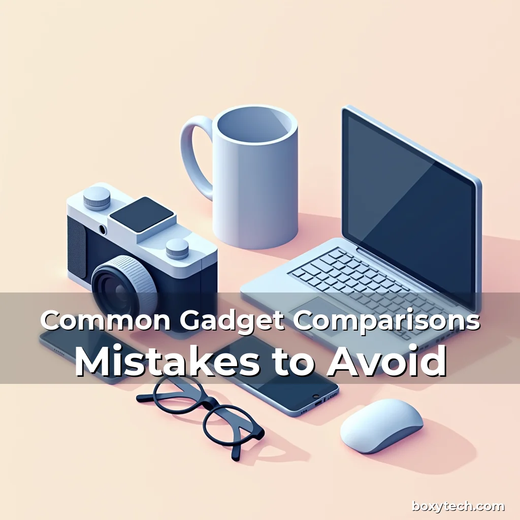 Artistic representation for Common Gadget Comparisons Mistakes to Avoid