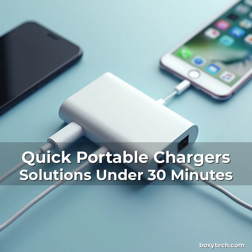 Artistic representation for Quick Portable Chargers Solutions Under 30 Minutes