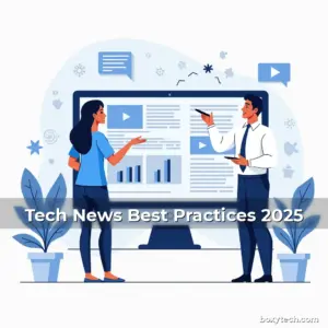Artistic representation for Tech News Best Practices 2025