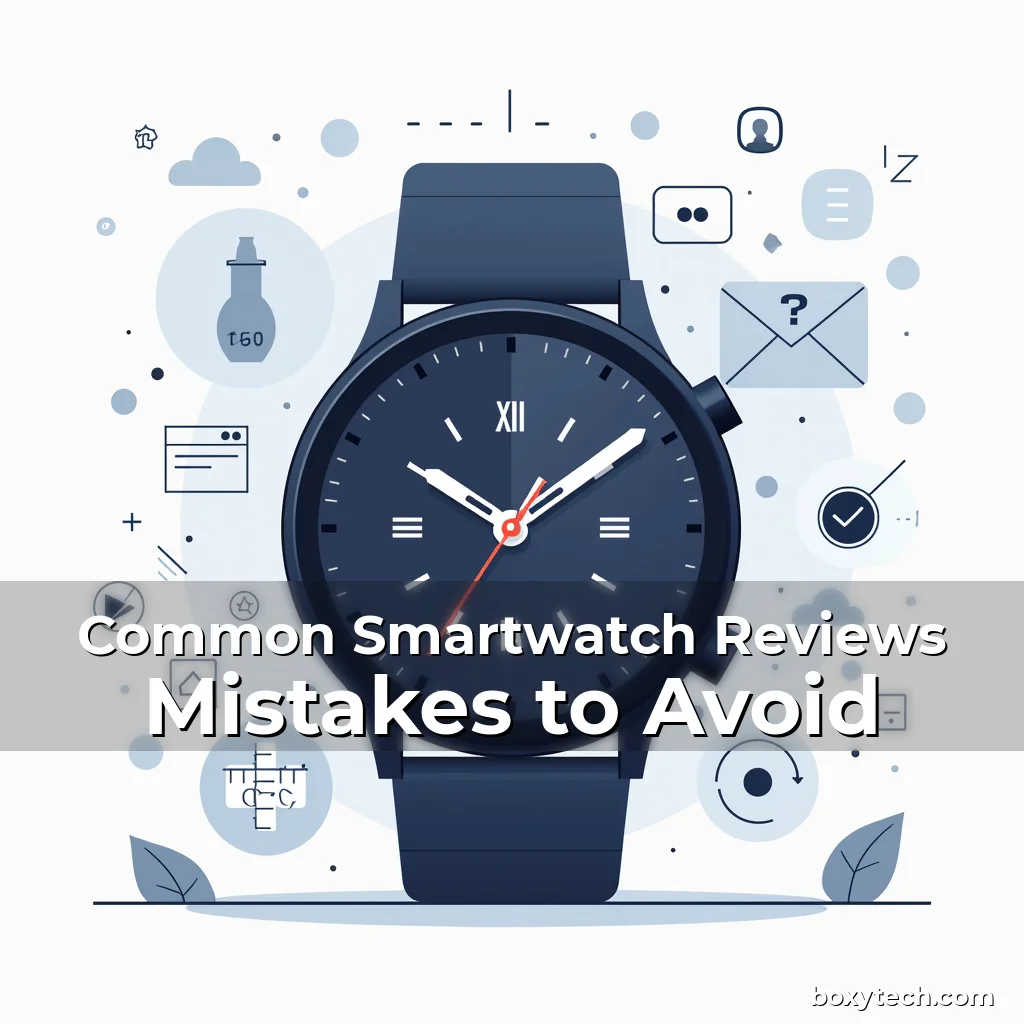 Artistic representation for Common Smartwatch Reviews Mistakes to Avoid