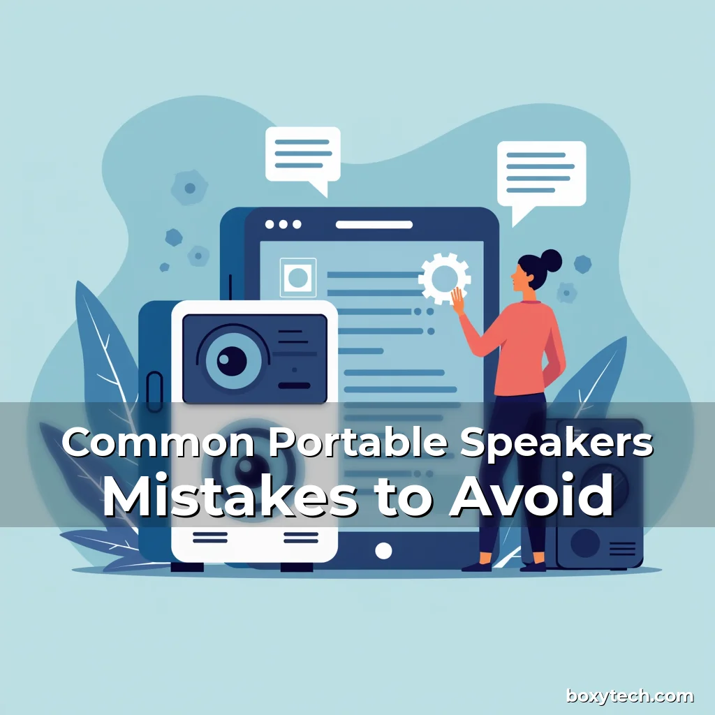 Artistic representation for Common Portable Speakers Mistakes to Avoid