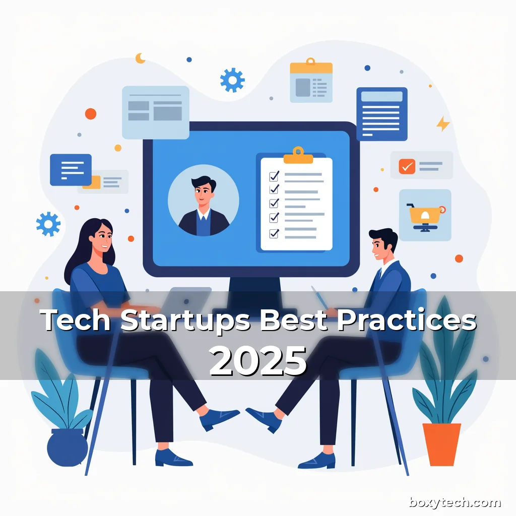 Artistic representation for Tech Startups Best Practices 2025