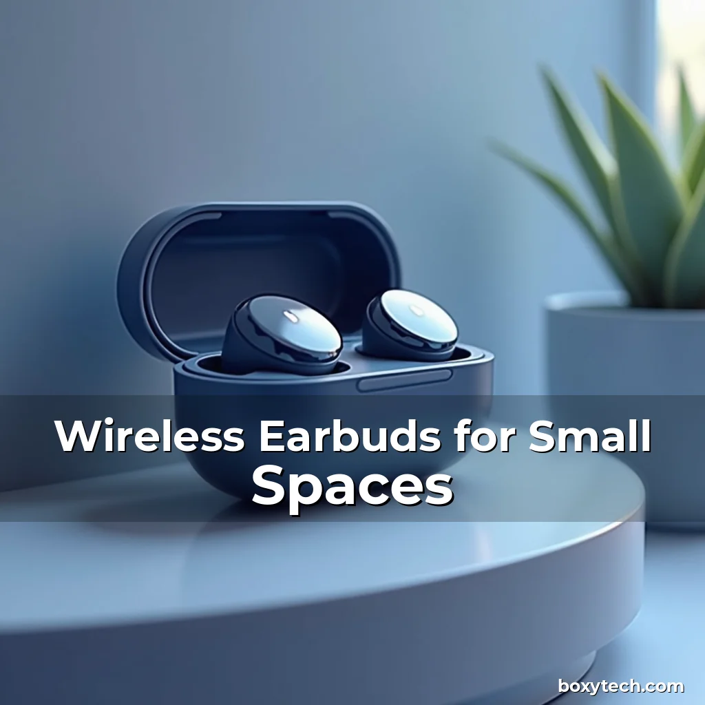 Artistic representation for Wireless Earbuds for Small Spaces