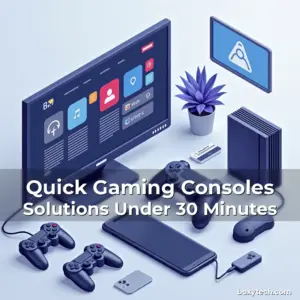 Artistic representation for Quick Gaming Consoles Solutions Under 30 Minutes