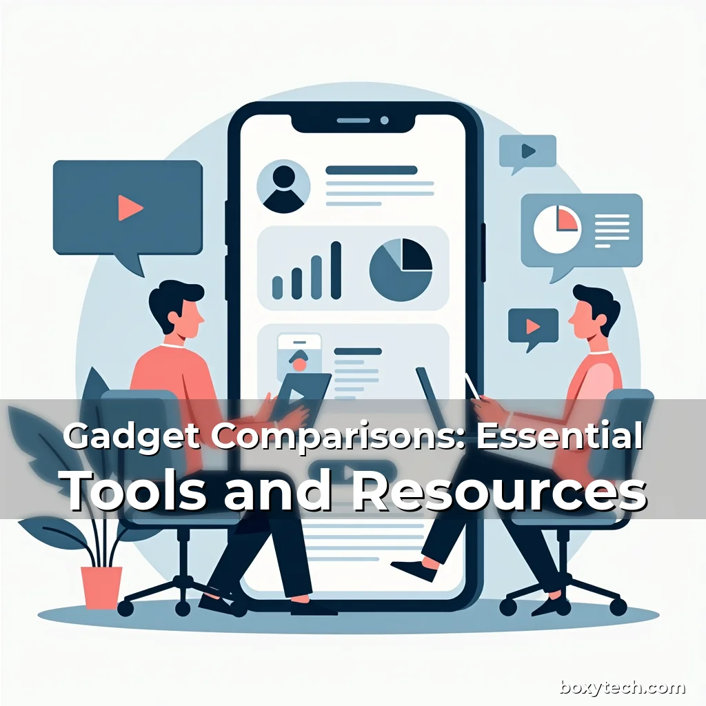 Artistic representation for Gadget Comparisons: Essential Tools and Resources