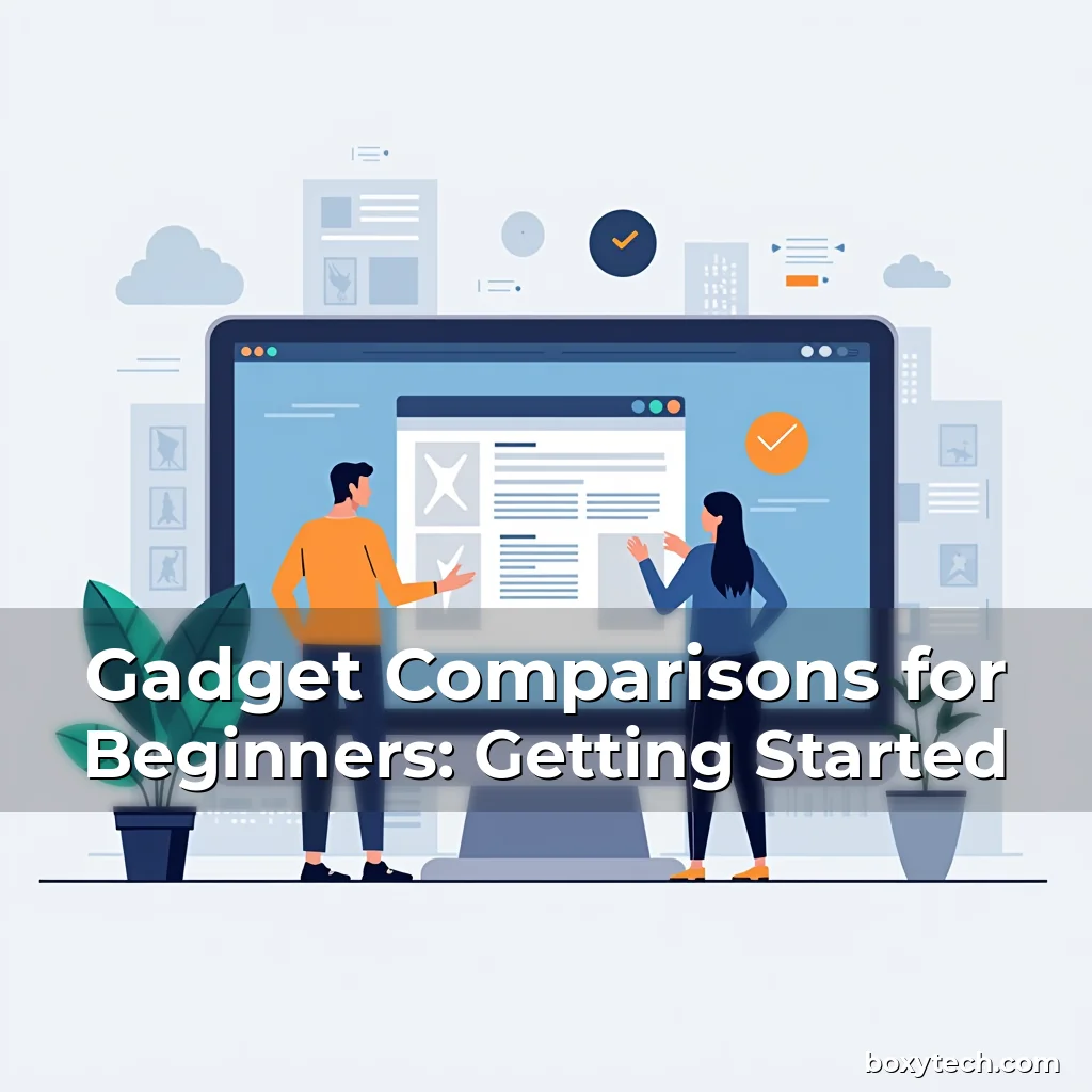 Artistic representation for Gadget Comparisons for Beginners: Getting Started